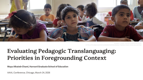 Presenation Title Slide - Evaluating Pedagogic Translanguaging in Context